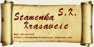Stamenka Krasavčić vizit kartica